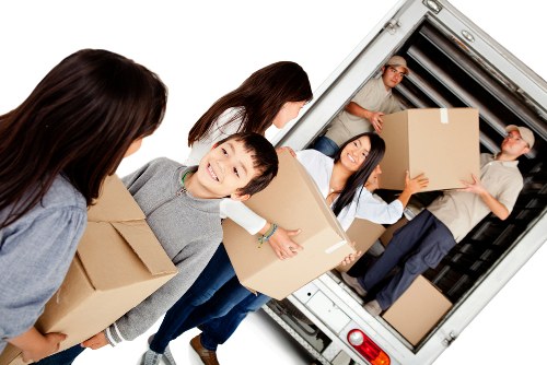 Removal van ready for same day removals in Putney on a residential street