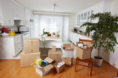 Preparation tips for student removals in Putney with labelled packing boxes