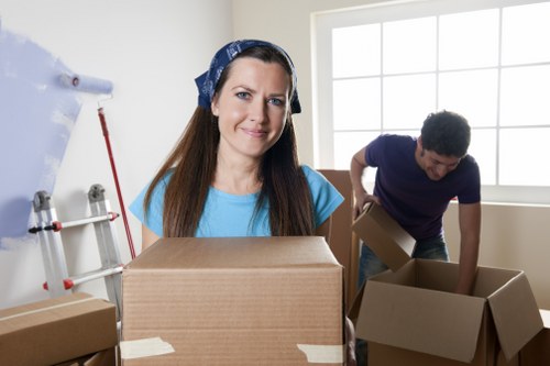 Local Putney moving van handling furniture and boxes