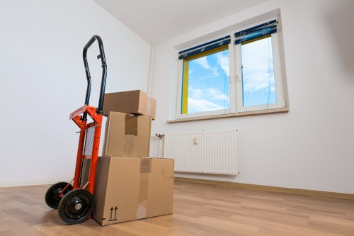 Moving staff using PPE during a relocation job