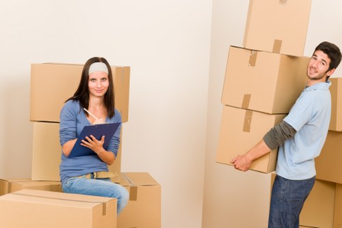 A removal van ready for a home move in Putney